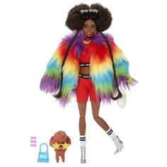 Кукла Barbie Fashionistas Extra Doll Rainbow Coat