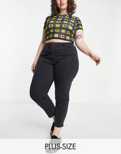 Черные эластичные джинсы в винтажном стиле COLLUSION x006 Plus
