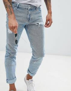 Голубые джинсы скинни ASOS DESIGN