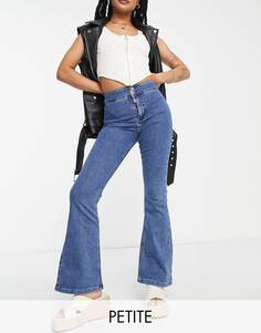 Расклешенные джинсы синего цвета Topshop Petite Johni