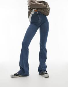 Синие расклешенные джинсы Topshop Tall Joni