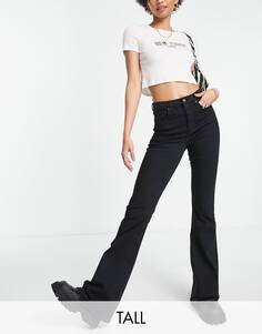 Черные расклешенные джинсы Topshop Tall Jamie