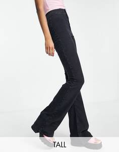 Черные расклешенные джинсы Topshop Tall Joni