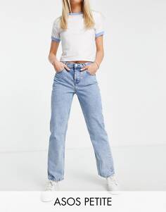 Винтажные светлые прямые джинсы ASOS DESIGN 90s Petite