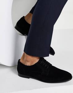 Черные замшевые туфли дерби ASOS DESIGN
