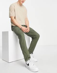 Зауженные брюки чинос цвета хаки ASOS DESIGN