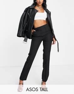 Черные узкие брюки-сигареты ASOS DESIGN Tall