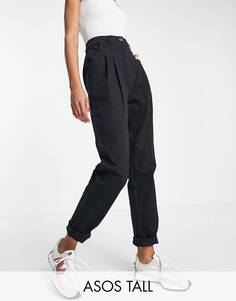 Черные брюки чинос ASOS DESIGN Tall