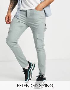 Узкие брюки карго цвета хаки ASOS DESIGN