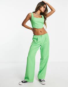 Зеленые брюки строгого кроя в стиле ретро Reclaimed