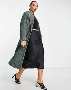 Зеленое пальто из смесовой шерсти и шерстяной ткани ASOS DESIGN smart twill