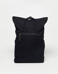 Черный холщовый рюкзак с отделением для ноутбука ASOS DESIGN