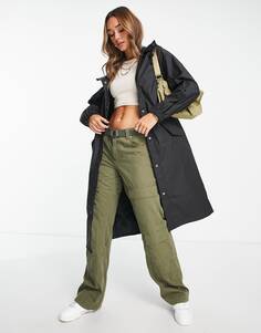 Черная резиновая куртка от дождя ASOS DESIGN