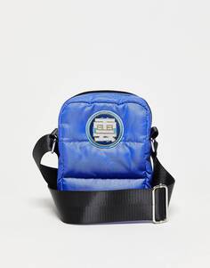 Синяя сумка через плечо с нашивкой ASOS DESIGN - MBLUE
