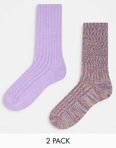 Подарочный набор из 2 пар носков для дома и ботинок ASOS DESIGN