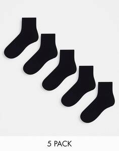 Набор из 5 черных носков ASOS DESIGN