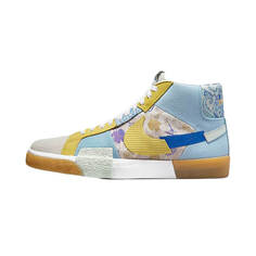 Скейтерские кеды Nike SB Zoom Blazer Mid Premium, голубой/жёлтый