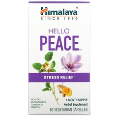Средство для Снятия Стресса Himalaya Hello Peace, 60 вегетарианских капсул