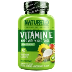 Витамин E NATURELO сделанный из цельных продуктов, 90 вегетарианских капсул