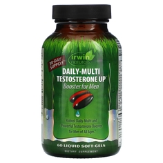 Тестостерон для Мужчин Irwin Naturals Daily-Multi Testosterone Up Booster, 60 желатиновых капсул