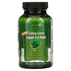 Irwin Naturals Men&apos;s Living Green Liquid-Gel Multi, 90 мягких капсул