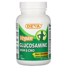 Deva Веганский глюкозамин с МСМ и КМО, 90 таблеток