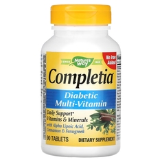 Nature&apos;s Way Completia комплекс мультивитаминов для диабетиков без железа, 90 таблеток