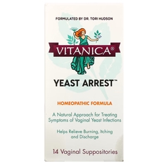 Средство для Лечения Вагинальных Инфекций Vitanica Yeast Arrest, 14 вагинальных суппозиториев