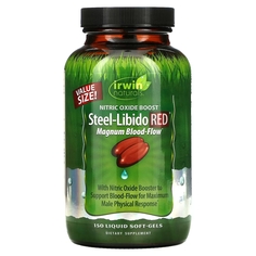 Irwin Naturals Steel-Libido Red усиленный кровоток, 150 мягких капсул