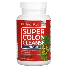 Health Plus Super Colon Cleanse средство для ночной очистки кишечника, 60 капсул