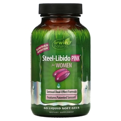 Irwin Naturals Стальное-Либидо розовые для женщин, 60 мягких капсул