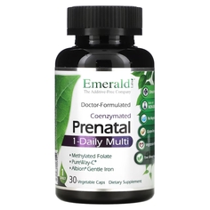 Коферментированные Пренатальные Мультивитамины Emerald Laboratories, 30 растительных капсул