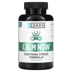 Zhou Nutrition Calm Now формула для снятия стресса, 60 растительных капсул