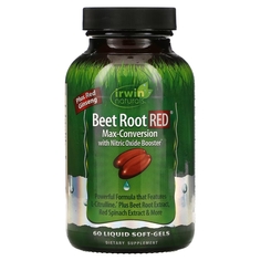 Irwin Naturals Beet Root RED Максимальная конверсия с ускорителем окиси азота, 60 мягких капсул