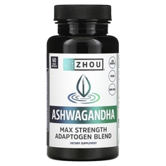 Zhou Nutrition Ашваганда максимальная эффективность 1200 мг, 60 растительных капсул