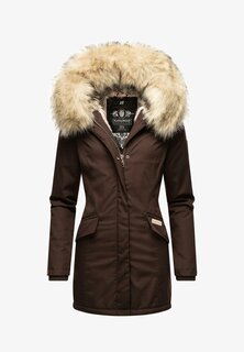 Пальто зимнее Navahoo с капюшоном, коричневый
