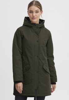 Пальто зимнее Oxmo приталенное, темно-зеленый