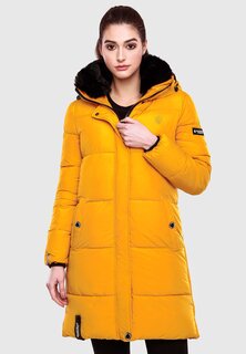 Пальто зимнее Marikoo длинное, желтый