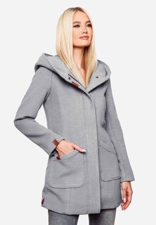 Пальто зимнее Marikoo с капюшоном, серый