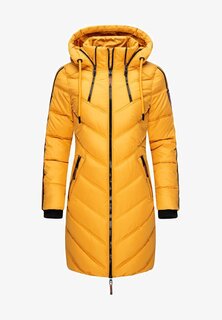 Пальто зимнее Marikoo с высоким воротником, желтый