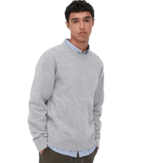 Джемпер Uniqlo Premium Lambswool Crew Neck, серый