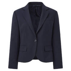 Пиджак укороченный Uniqlo Stretch Tailored, темно-синий