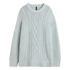 Джемпер H&amp;M Oversized Cable-knit, светло-зеленый H&M