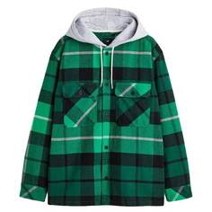 Рубашка H&amp;M Hooded, зеленый/черный H&M