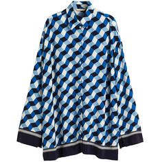 Рубашка H&amp;M Patterned, ярко-синий H&M