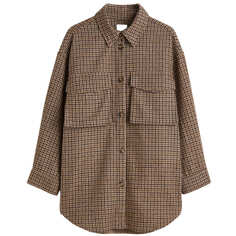 Куртка-рубашка H&amp;M Oversized Twill, бежевый H&M