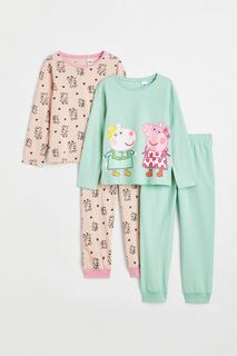 2 пижамы с принтом H&amp;M Peppa Pig, салатовый H&M