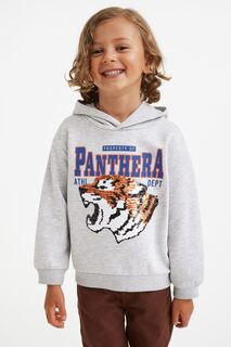 Двусторонняя толстовка с пайетками H&amp;M Panthera, светло-серый меланж H&M