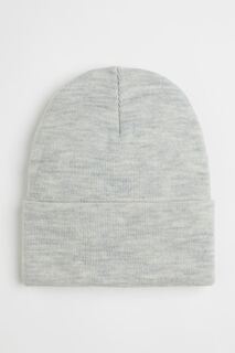 Вязаная шапка H&amp;M, светло-серый меланж H&M