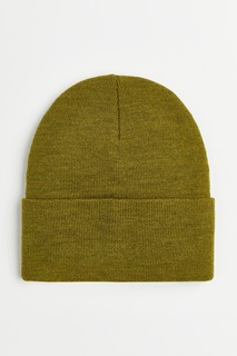 Вязаная шапка H&amp;M, оливково-зеленый H&M